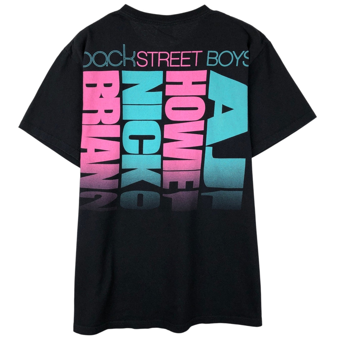 Anvil BACK STREET BOYS Band T-Shirt (Men's Size M) cotton black type Vintage Second Hand