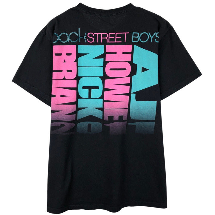 Anvil BACK STREET BOYS Band T-Shirt (Men's Size M) cotton black type Vintage Second Hand