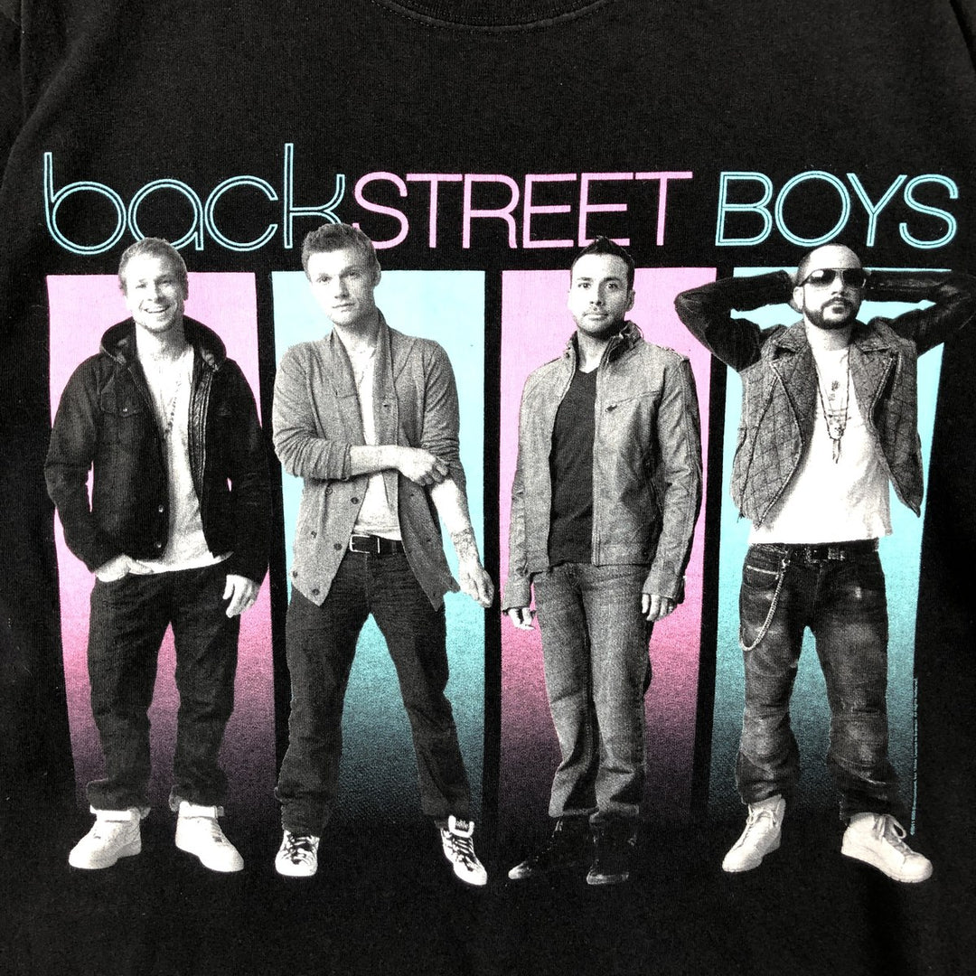 Anvil BACK STREET BOYS Band T-Shirt (Men's Size M) cotton black type Vintage Second Hand