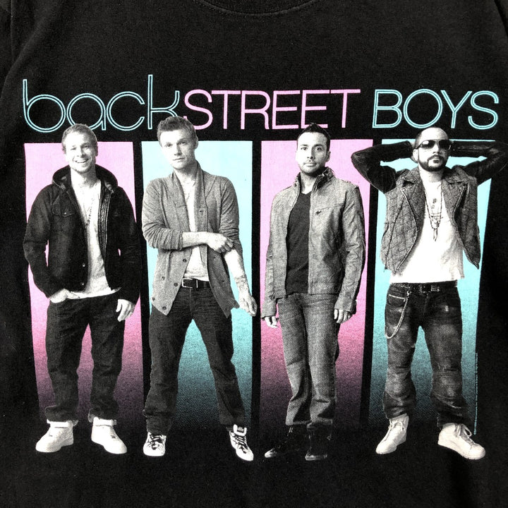 Anvil BACK STREET BOYS Band T-Shirt (Men's Size M) cotton black type Vintage Second Hand
