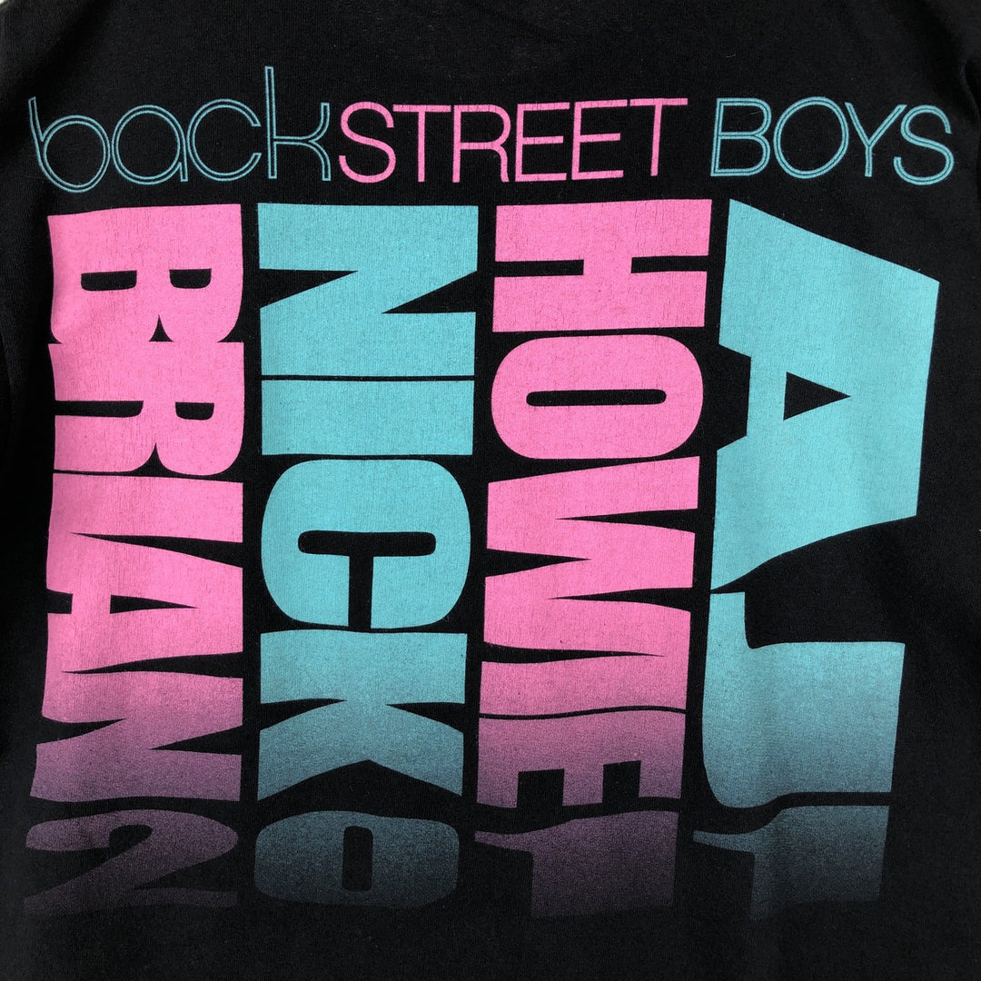 Anvil BACK STREET BOYS Band T-Shirt (Men's Size M) cotton black type Vintage Second Hand