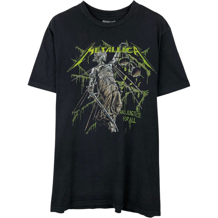 METALLICA Metallica Band T-shirt Band T Men's L size cotton black type Vintage Second Hand