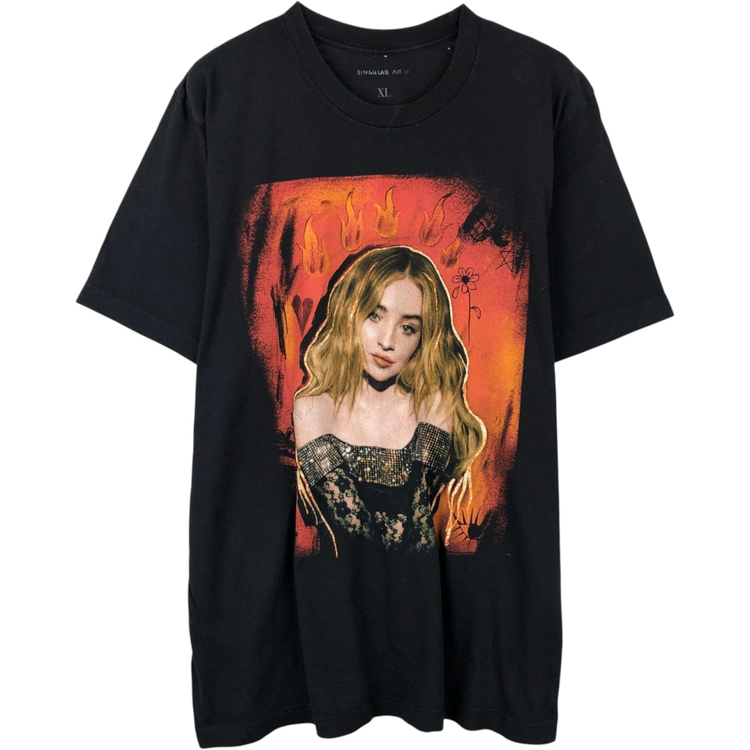 SABRINA CARPENTER Band T-shirt, Men's XL equivalent. unclear black type Vintage Second Hand