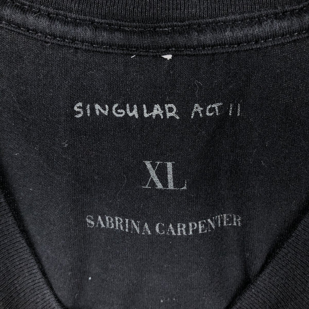 SABRINA CARPENTER Band T-shirt, Men's XL equivalent. unclear black type Vintage Second Hand