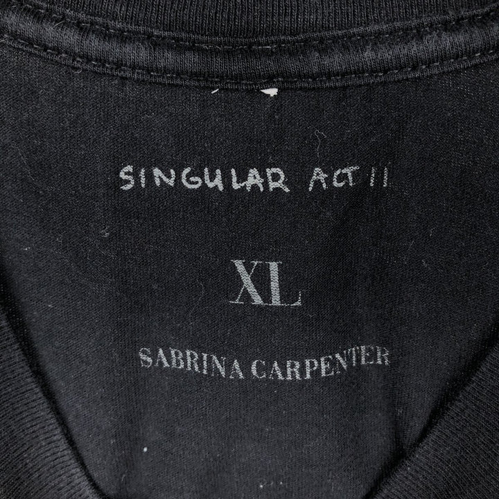 SABRINA CARPENTER Band T-shirt, Men's XL equivalent. unclear black type Vintage Second Hand