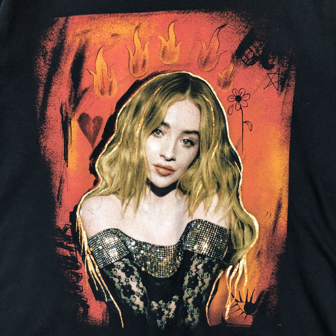 SABRINA CARPENTER Band T-shirt, Men's XL equivalent. unclear black type Vintage Second Hand