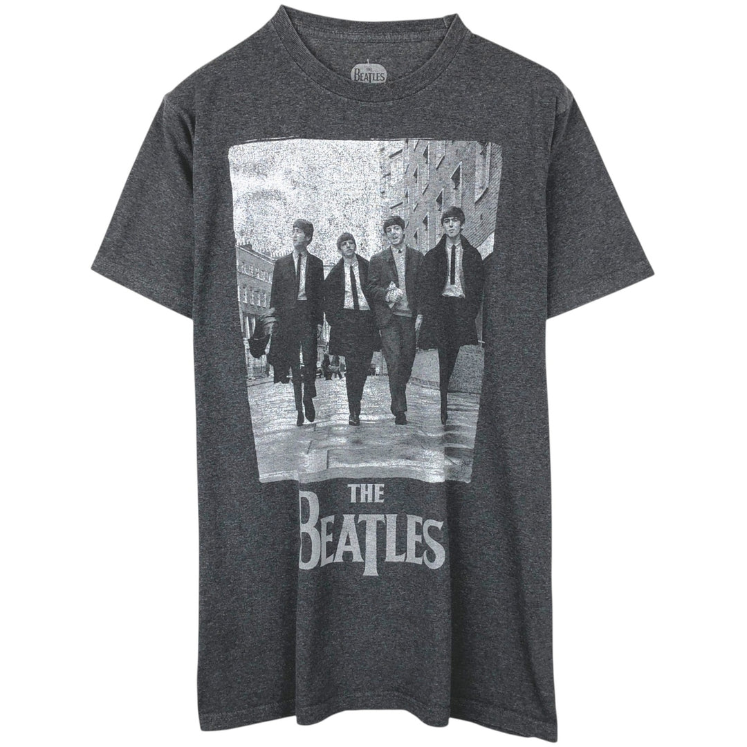 THE BEATLES Band T-shirt, made in Honduras, men's size L (approx.) cotton Charcoal Vintage Second Hand