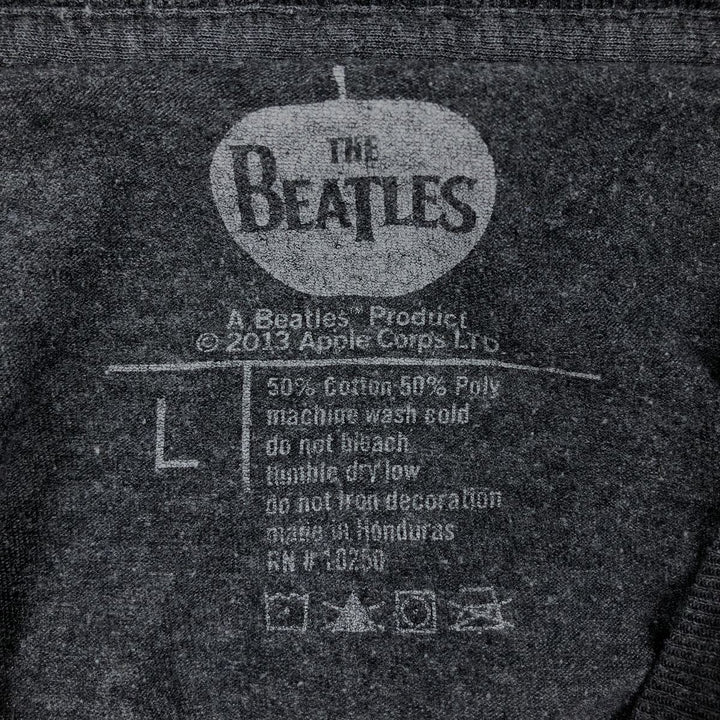 THE BEATLES Band T-shirt, made in Honduras, men's size L (approx.) cotton Charcoal Vintage Second Hand