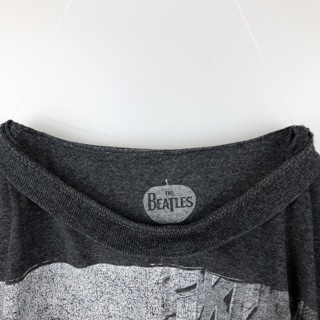 THE BEATLES Band T-shirt, made in Honduras, men's size L (approx.) cotton Charcoal Vintage Second Hand