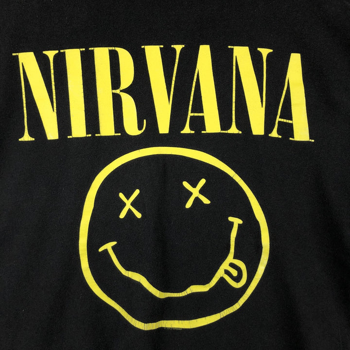 NIRVANA Nirvana Band T-shirt, Band T, Men's M size cotton black type Vintage Second Hand