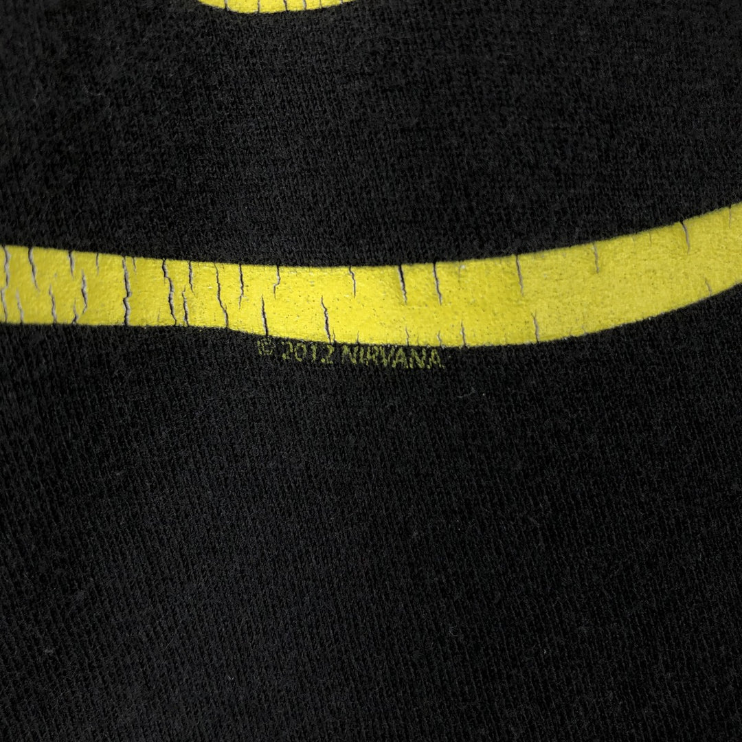 NIRVANA Nirvana Band T-shirt, Band T, Men's M size cotton black type Vintage Second Hand