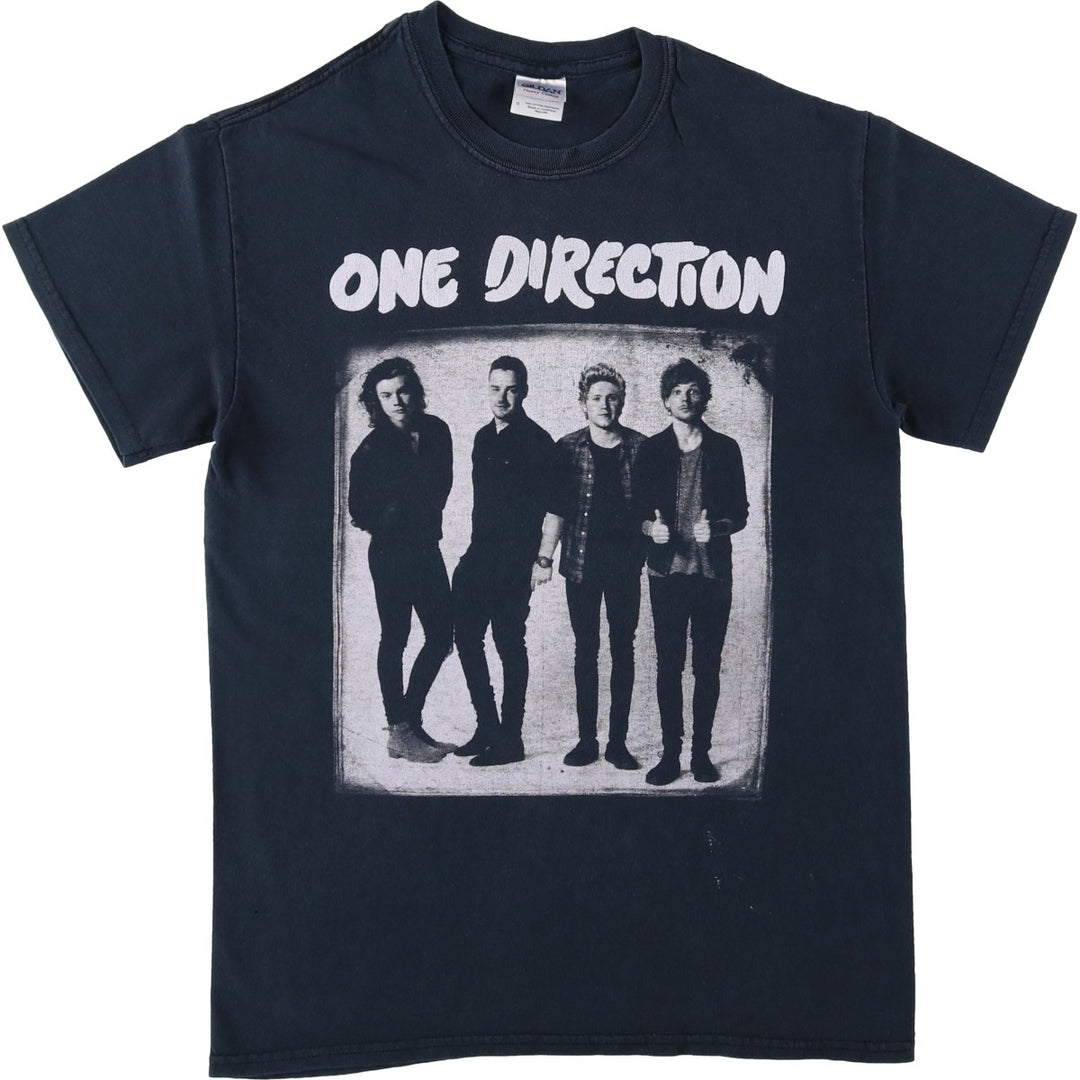 Gildan GILDAN ONE DIRECTION One Direction Band T-shirt Band T Men's S equivalent cotton black type Vintage Second Hand