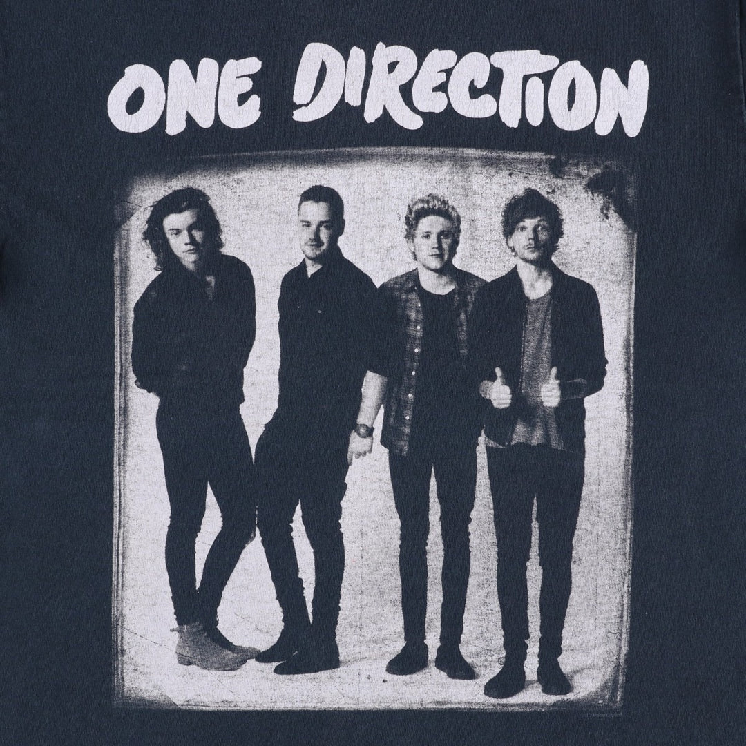 Gildan GILDAN ONE DIRECTION One Direction Band T-shirt Band T Men's S equivalent cotton black type Vintage Second Hand
