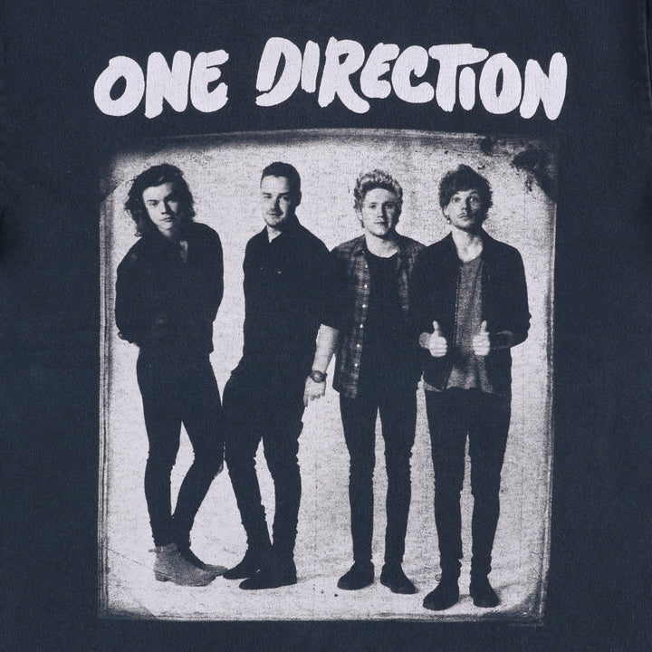 Gildan GILDAN ONE DIRECTION One Direction Band T-shirt Band T Men's S equivalent cotton black type Vintage Second Hand