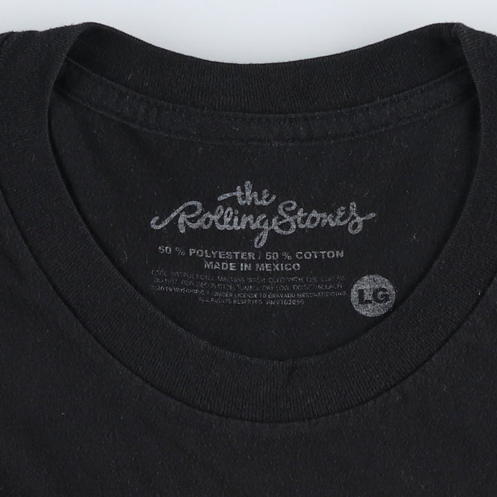 The Rolling Stones Band T-shirt, Band T, Men's L size cotton black type Vintage Second Hand