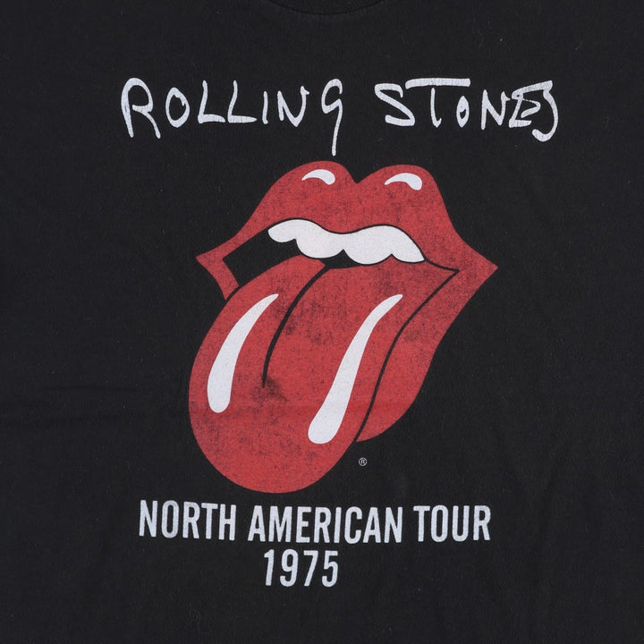 The Rolling Stones Band T-shirt, Band T, Men's L size cotton black type Vintage Second Hand