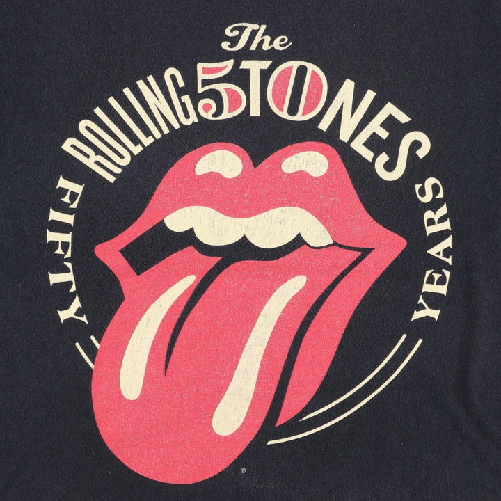 The Rolling Stones Band T-shirt, Band T, Men's L size cotton black type Vintage Second Hand