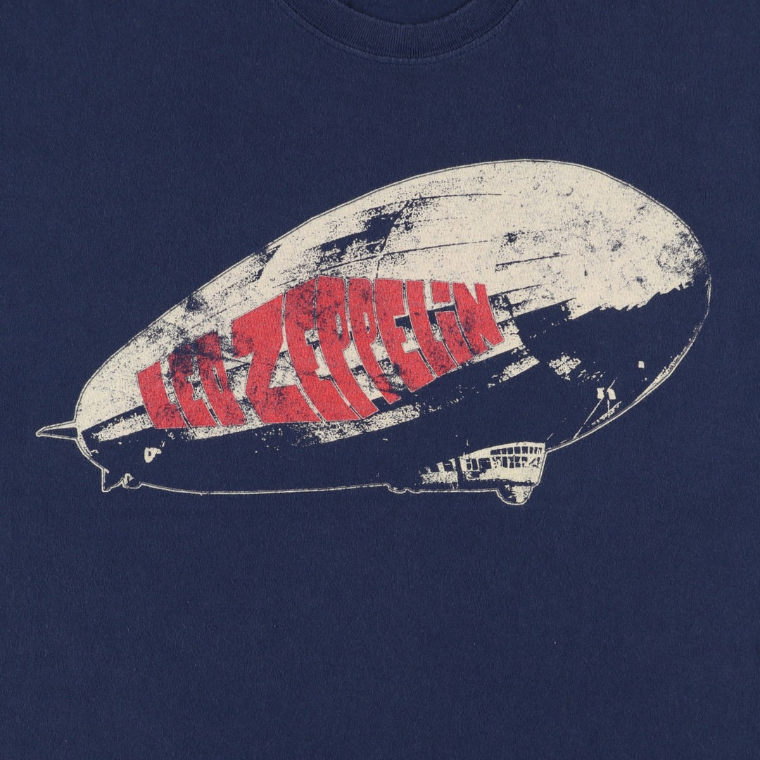 LED ZEPPELIN American flag design band t-shirt, men's size XL equivalent. unclear navy blue type Vintage Second Hand