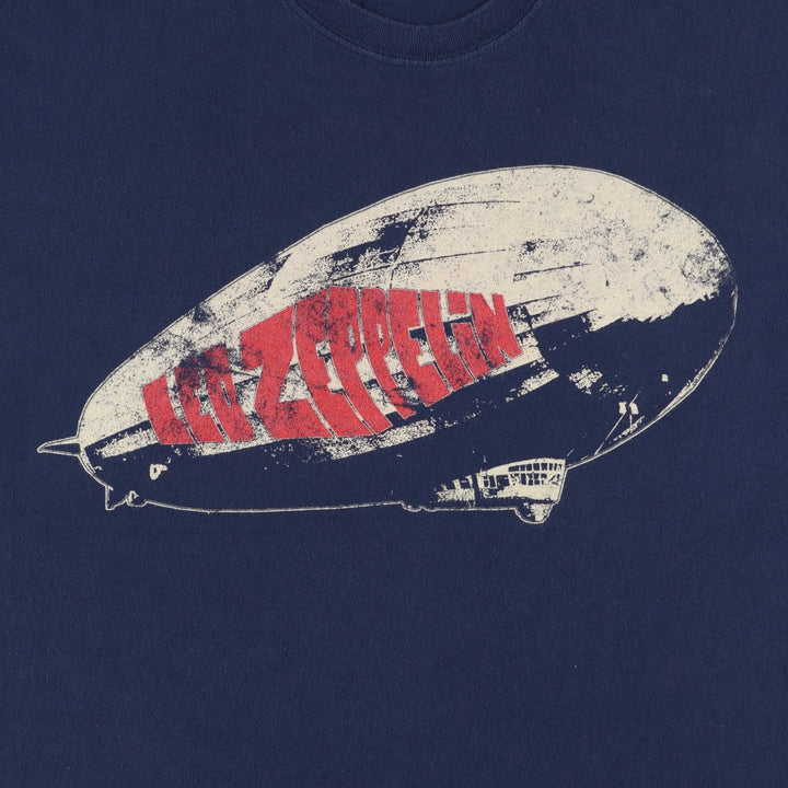 LED ZEPPELIN American flag design band t-shirt, men's size XL equivalent. unclear navy blue type Vintage Second Hand