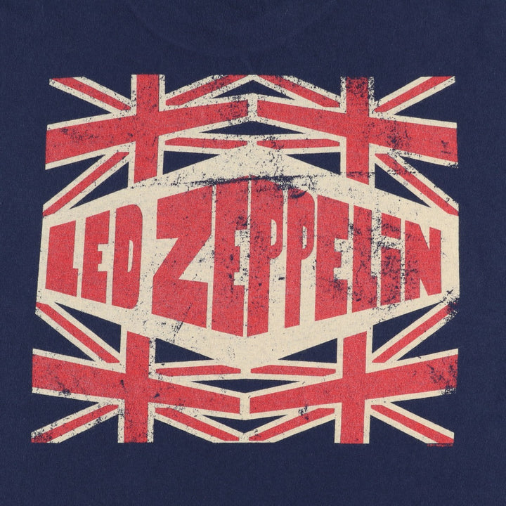 LED ZEPPELIN American flag design band t-shirt, men's size XL equivalent. unclear navy blue type Vintage Second Hand