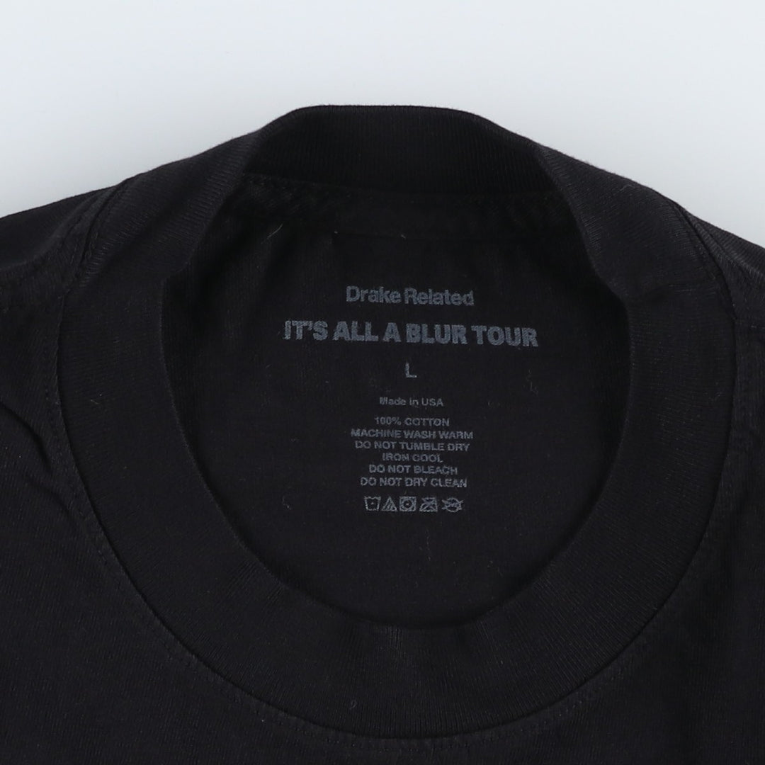 MICHAEL JACKSON Michael Jackson Band T-shirt, Made in USA, Men's Size L (approx.) cotton black type Vintage Second Hand