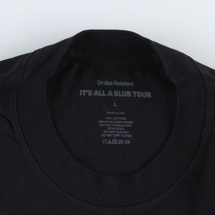 MICHAEL JACKSON Michael Jackson Band T-shirt, Made in USA, Men's Size L (approx.) cotton black type Vintage Second Hand