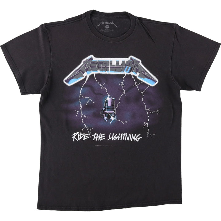 METALLICA Band T-Shirt, Made in Mexico, Men's Size M (approx.) cotton black type Vintage Second Hand
