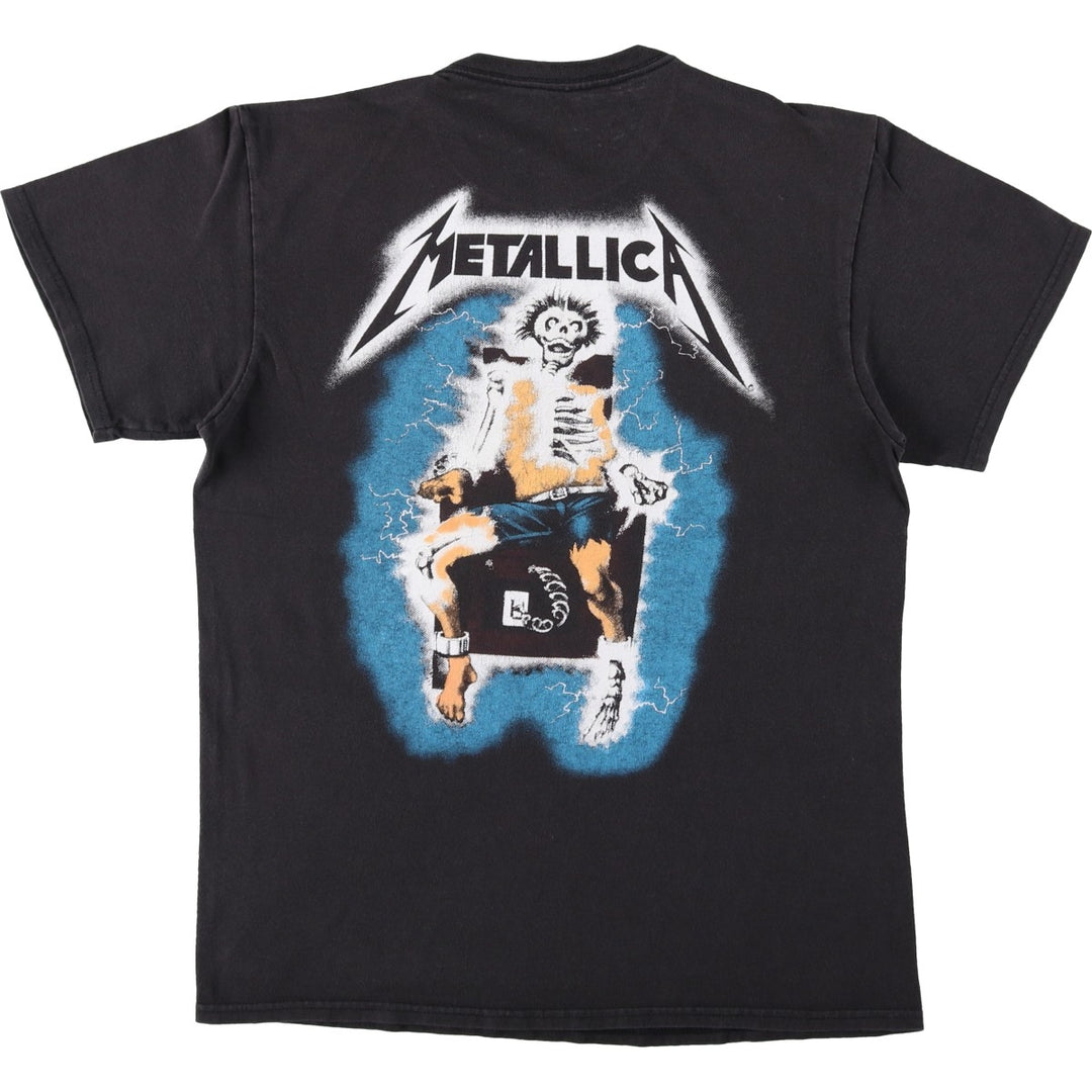 METALLICA Band T-Shirt, Made in Mexico, Men's Size M (approx.) cotton black type Vintage Second Hand