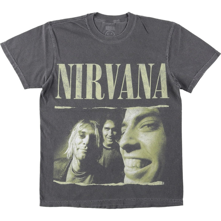 NIRVANA Nirvana Band T-shirt Band T Men's S size cotton Charcoal Vintage Second Hand