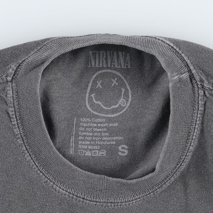 NIRVANA Nirvana Band T-shirt Band T Men's S size cotton Charcoal Vintage Second Hand
