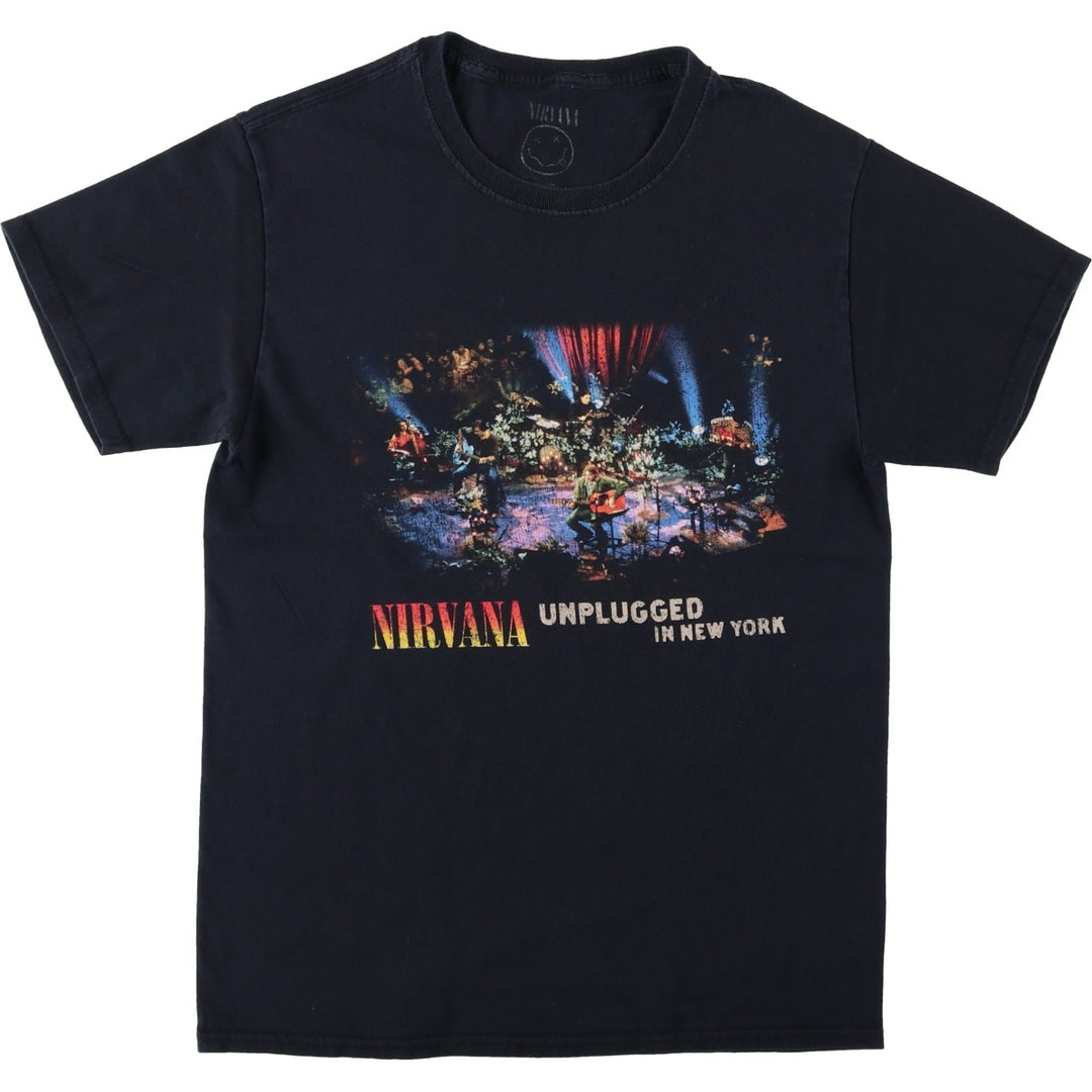 NIRVANA Nirvana Band T-shirt, Band T, Men's XL size cotton black type Vintage Second Hand