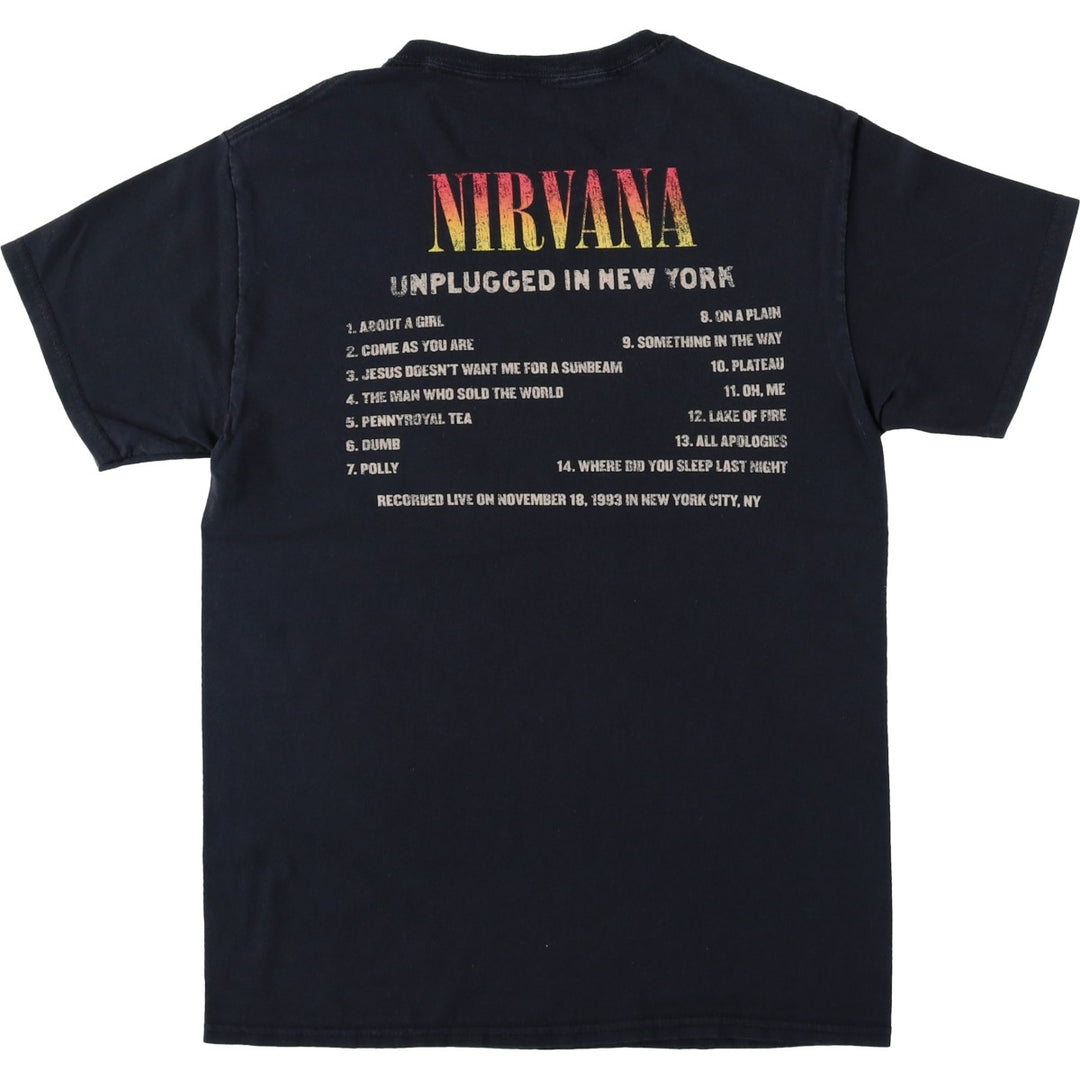 NIRVANA Nirvana Band T-shirt, Band T, Men's XL size cotton black type Vintage Second Hand