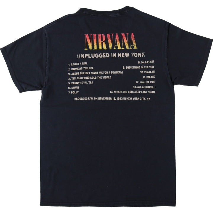 NIRVANA Nirvana Band T-shirt, Band T, Men's XL size cotton black type Vintage Second Hand