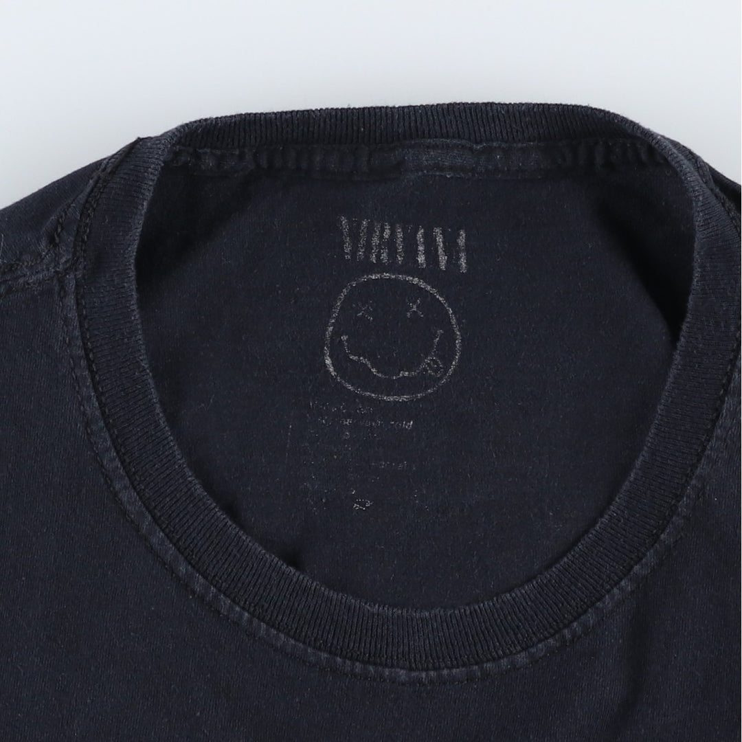 NIRVANA Nirvana Band T-shirt, Band T, Men's XL size cotton black type Vintage Second Hand