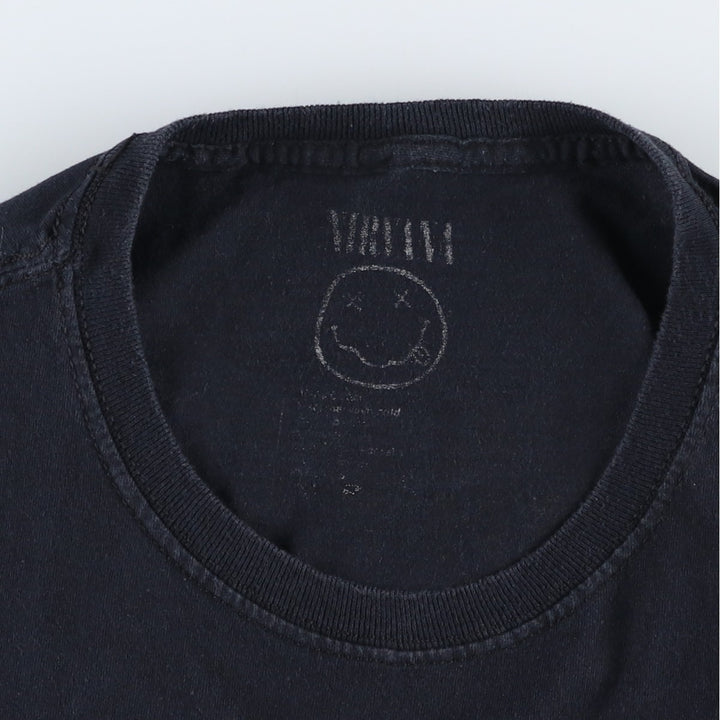 NIRVANA Nirvana Band T-shirt, Band T, Men's XL size cotton black type Vintage Second Hand