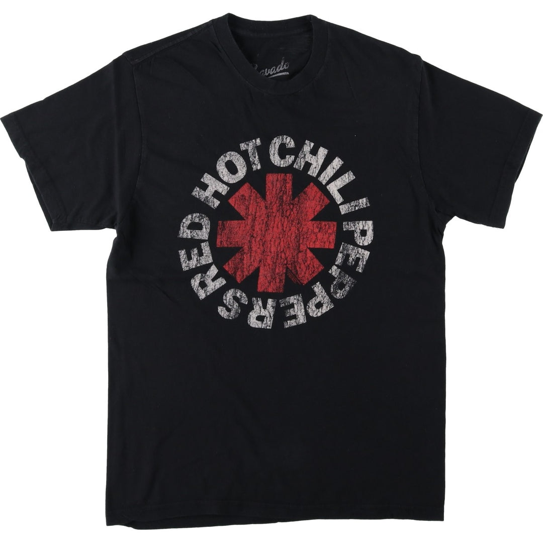 BRAVADO RED HOT CHILI PEPPERS Red Hot Chili Peppers Band T-shirt Band Tee Men's M size cotton black type Vintage Second Hand