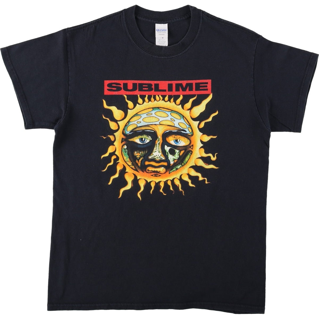 Gildan GILDAN SUBLIME Band T-shirt, Men's M size cotton black type Vintage Second Hand