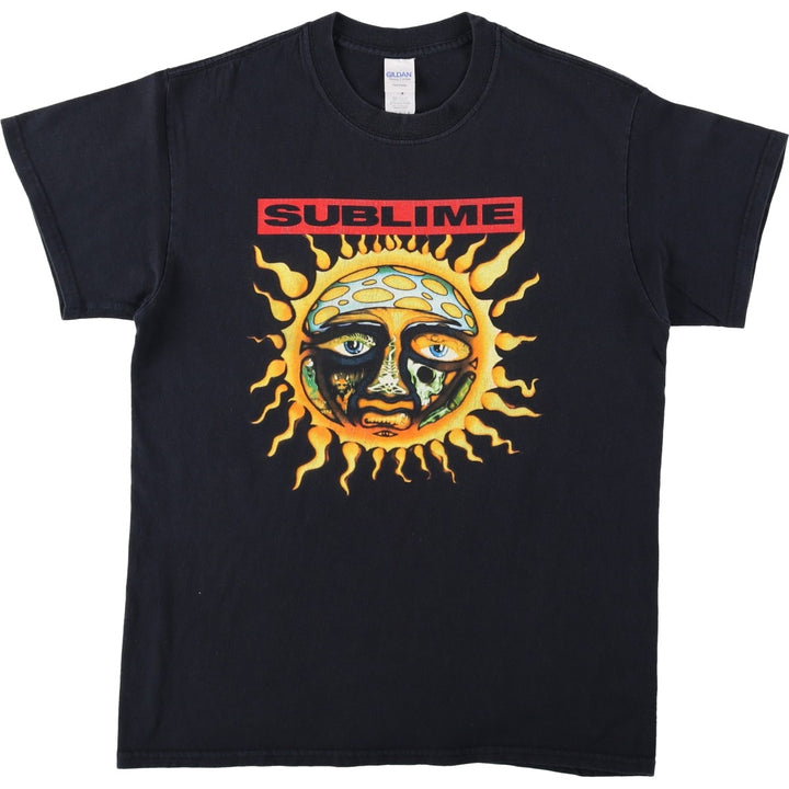 Gildan GILDAN SUBLIME Band T-shirt, Men's M size cotton black type Vintage Second Hand