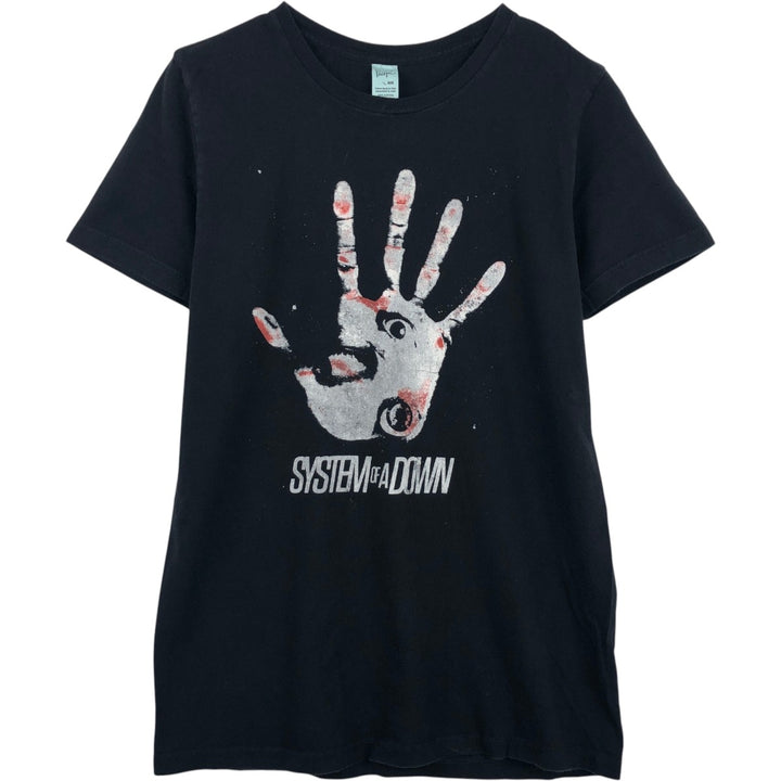Pacific System of a Down Band T-shirt (Men's size M) cotton black type Vintage Second Hand