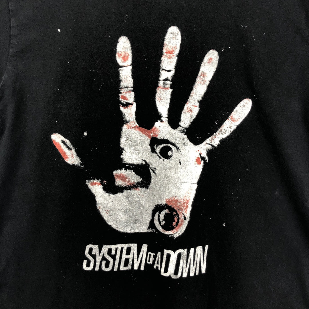 Pacific System of a Down Band T-shirt (Men's size M) cotton black type Vintage Second Hand