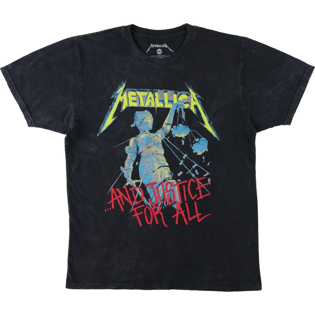 METALLICA Band T-Shirt, Made in Mexico, Men's Size M (approx.) cotton black type Vintage Second Hand
