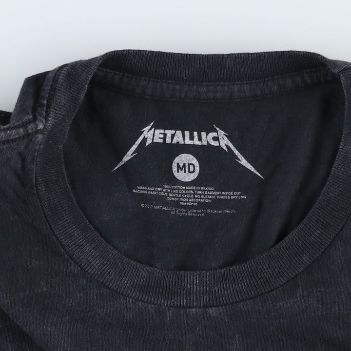 METALLICA Band T-Shirt, Made in Mexico, Men's Size M (approx.) cotton black type Vintage Second Hand