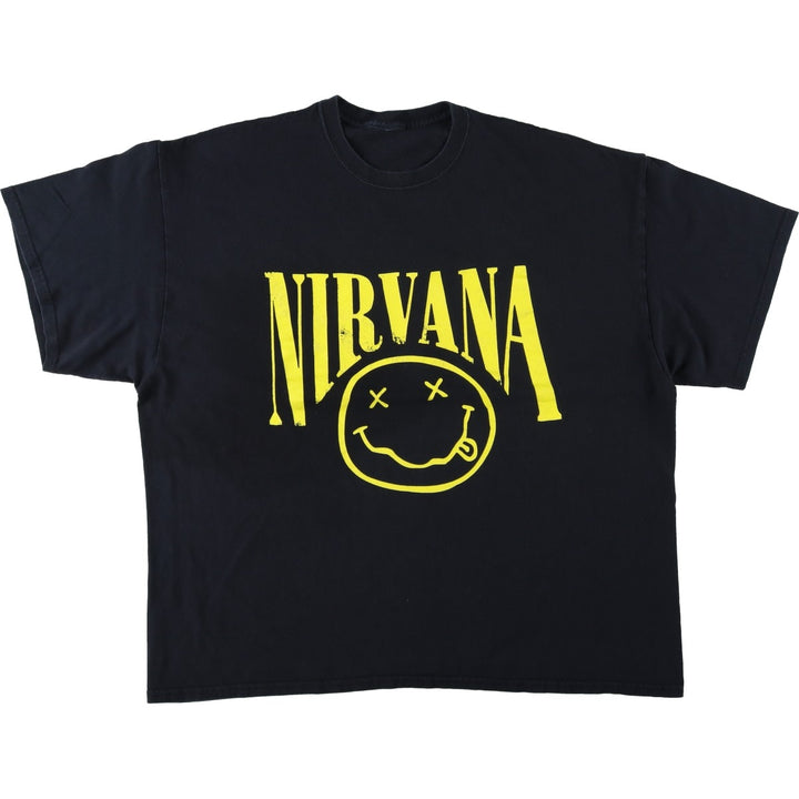 NIRVANA Nirvana Band T-shirt, Band T, Men's XL size unclear black type Vintage Second Hand