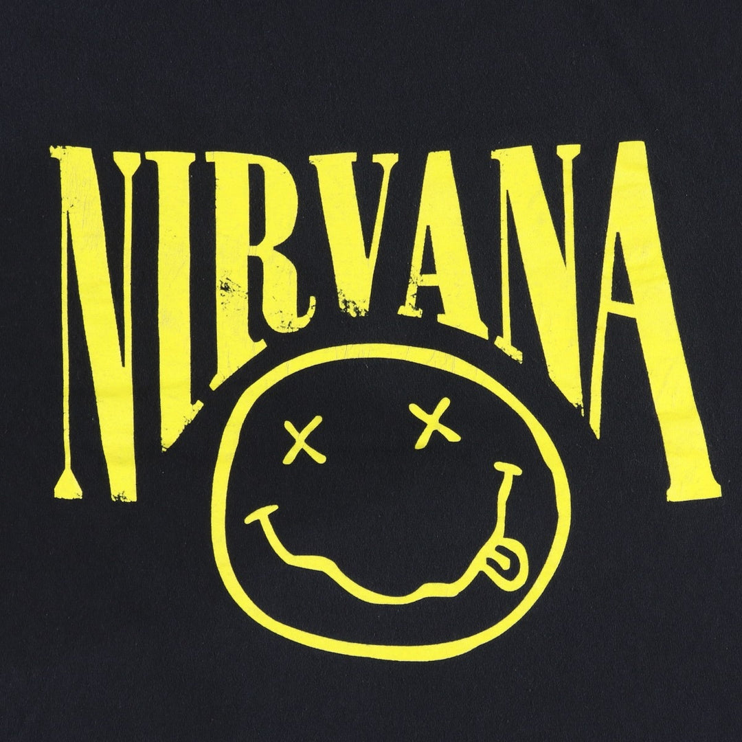 NIRVANA Nirvana Band T-shirt, Band T, Men's XL size unclear black type Vintage Second Hand