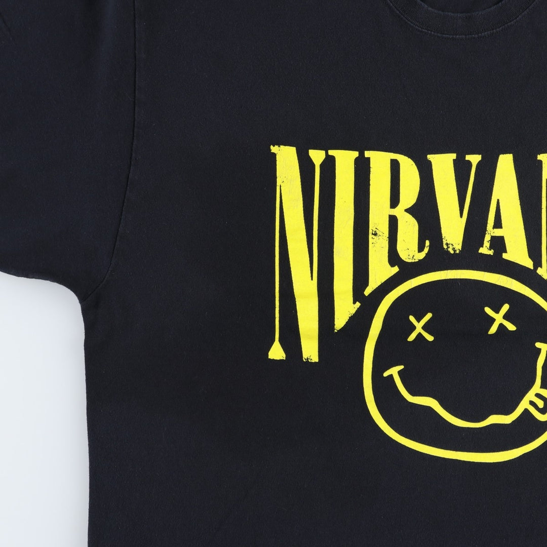 NIRVANA Nirvana Band T-shirt, Band T, Men's XL size unclear black type Vintage Second Hand