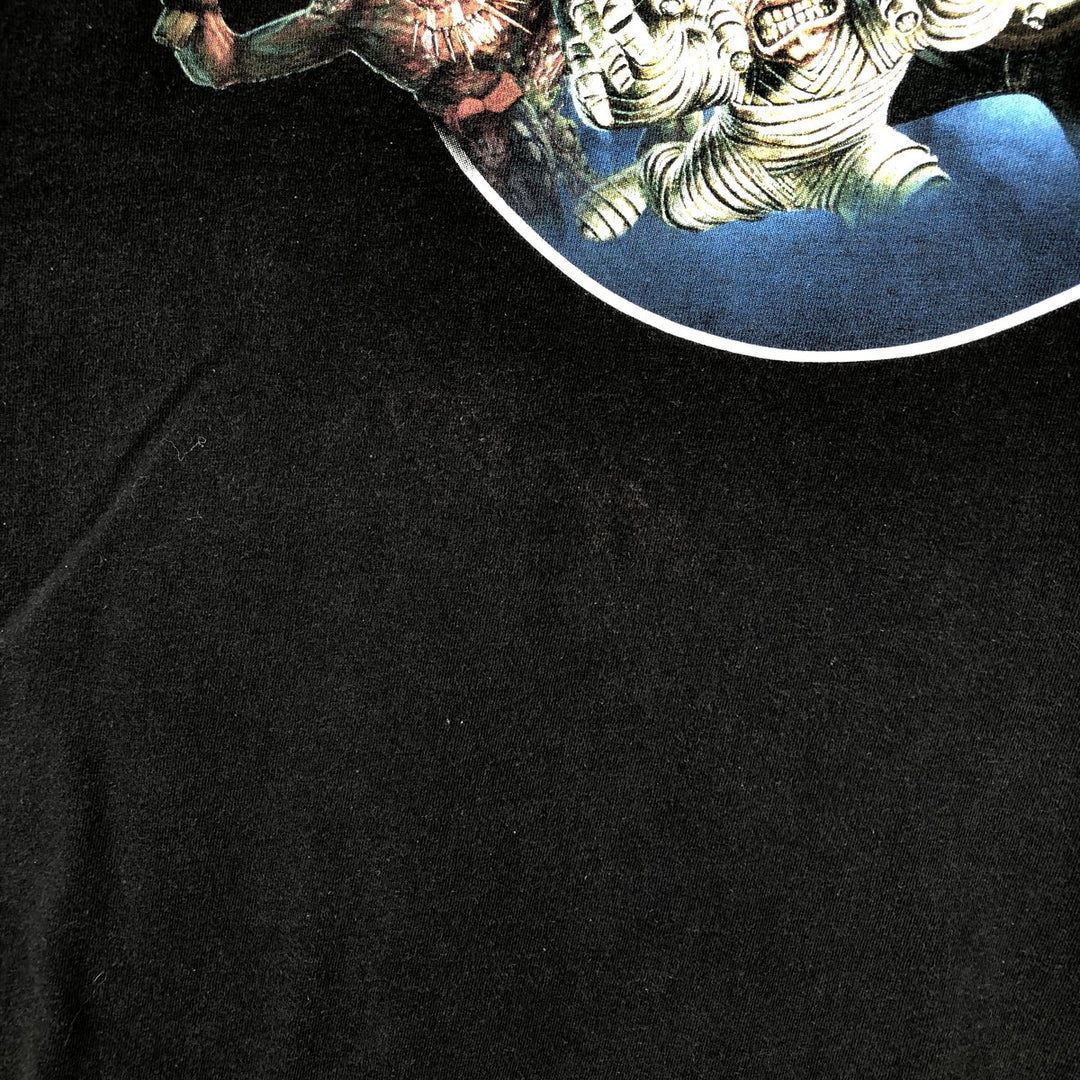 IRON MAIDEN Iron Maiden Band T-shirt Band T Men's XXL unclear black type Vintage Second Hand