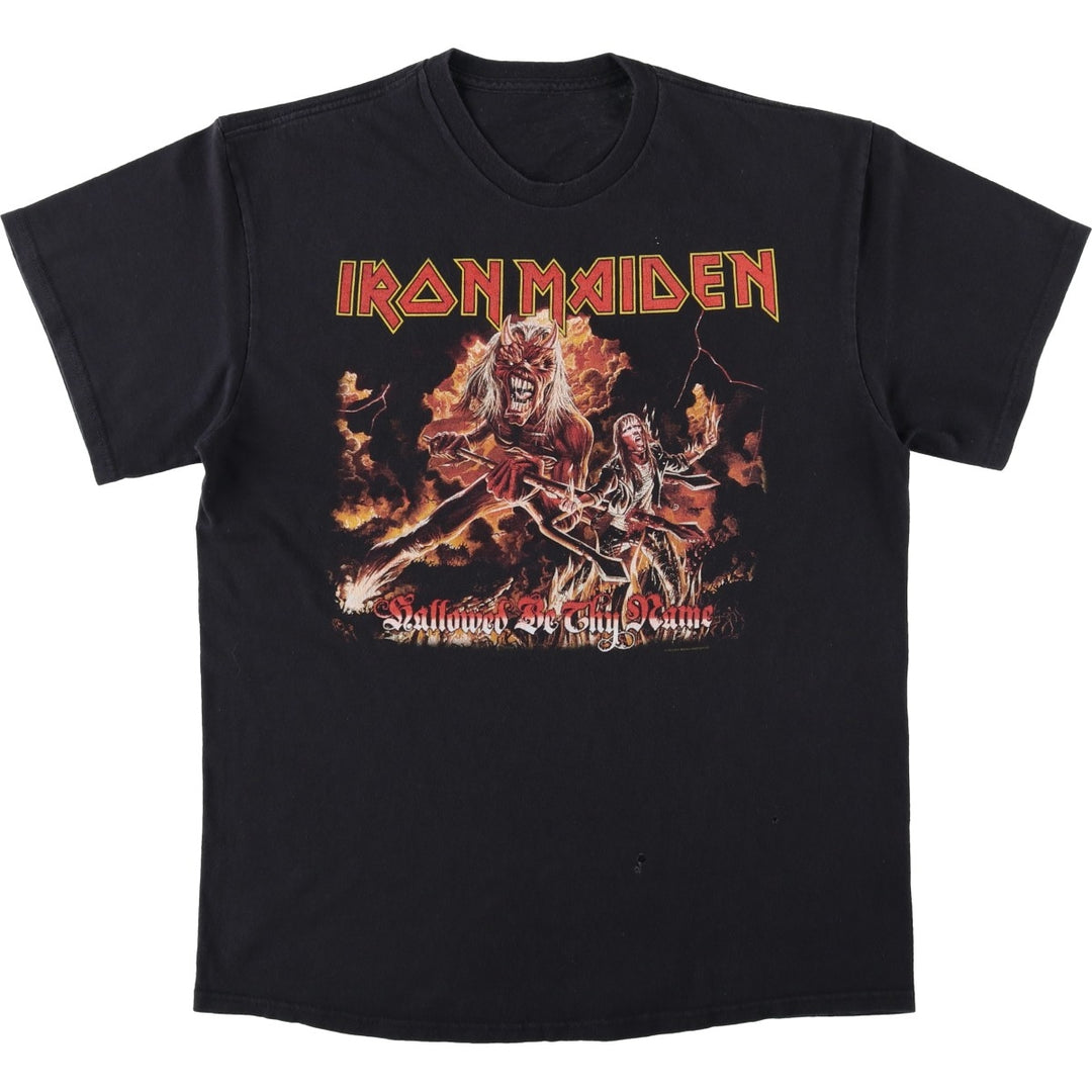 IRON MAIDEN Iron Maiden Band T-shirt Band T Men's XL size unclear black type Vintage Second Hand