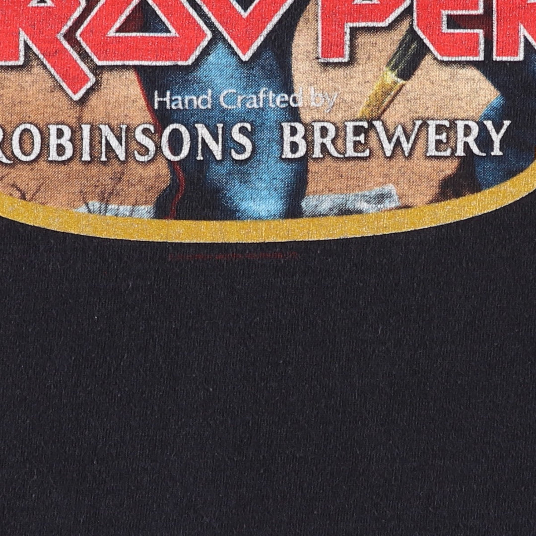 Fruit of the Loom Heavy Cotton Iron Maiden Band T-shirt, Men's Size XL (approx.) cotton black type Vintage Second Hand