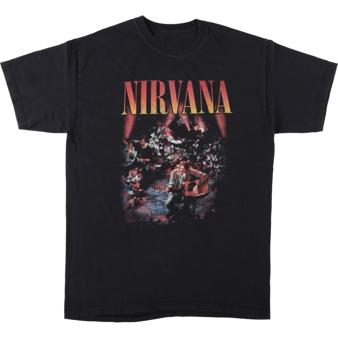NIRVANA Nirvana Band T-shirt, Band T, Men's XL size unclear black type Vintage Second Hand