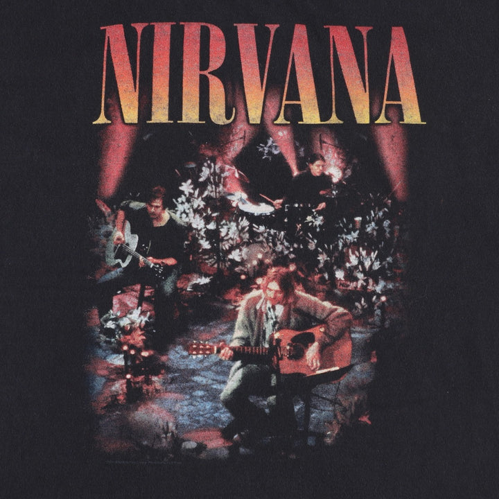 NIRVANA Nirvana Band T-shirt, Band T, Men's XL size unclear black type Vintage Second Hand